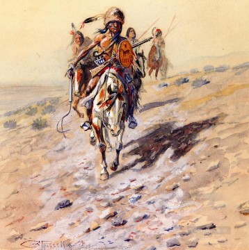 Amerikanischer Indianer Werke - auf dem Weg 1902 Charles Marion Russell Indianer